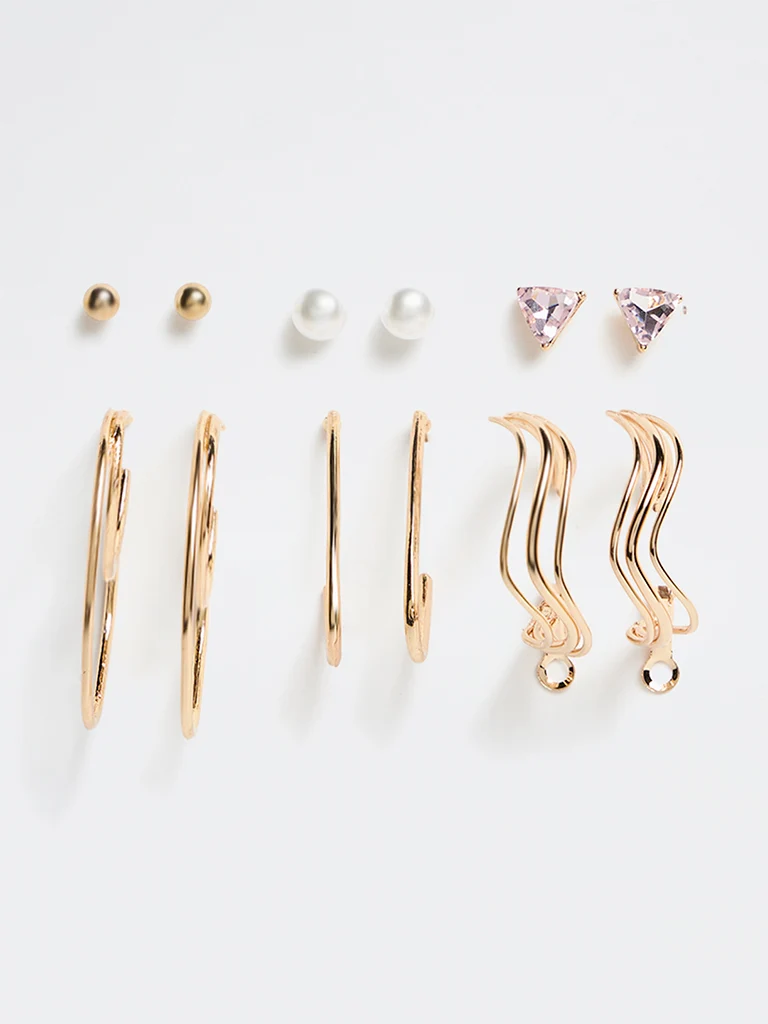 Gold Trendy Hoop Earring