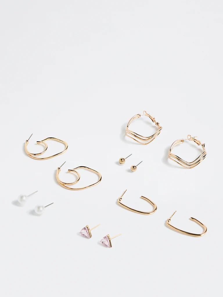 Gold Trendy Hoop Earring